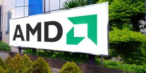 AMD Logo at Campus Building