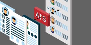 Resumes in ATS (applicant tracking system) process vector