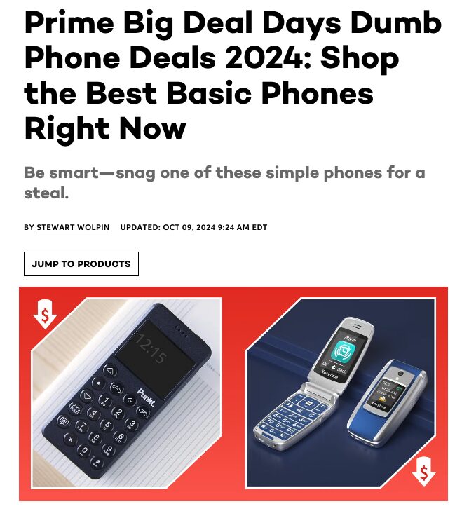 Prime Big Deal Days Dumb Phone Deals