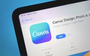 canva logo being shown on a laptop