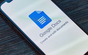 image shows google docs icon on a smart phone