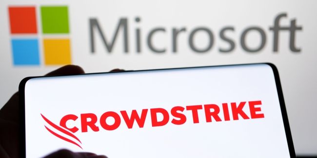 Microsoft and CrowdStrike Logos