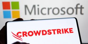 Microsoft and CrowdStrike Logos