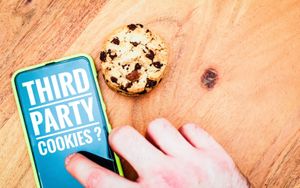 Image illustrating third-party cookies on a smart phone