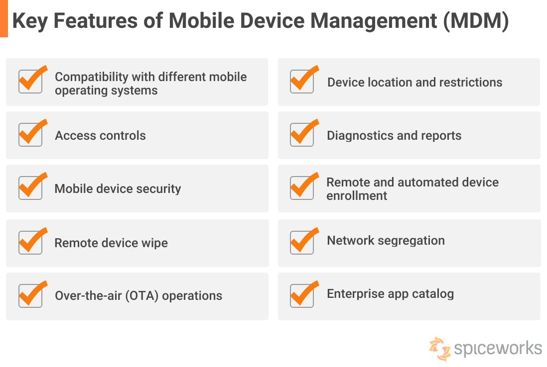 key features of mobile device management