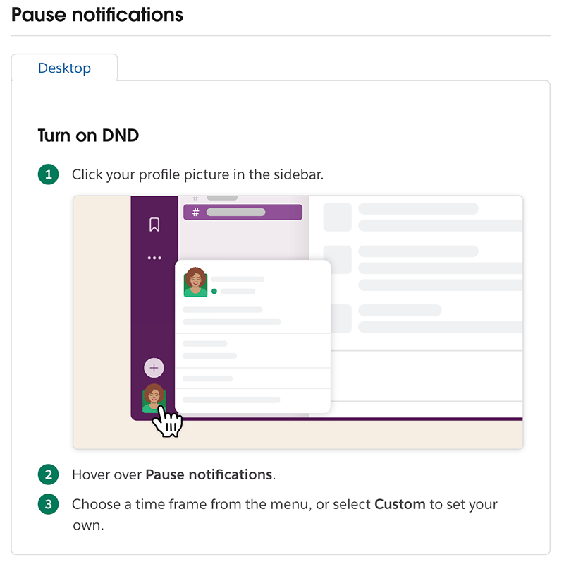 How to pause notifications in Slack